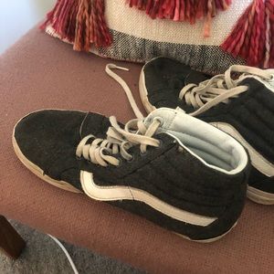 Van’s High Tops- Grey Felt Material